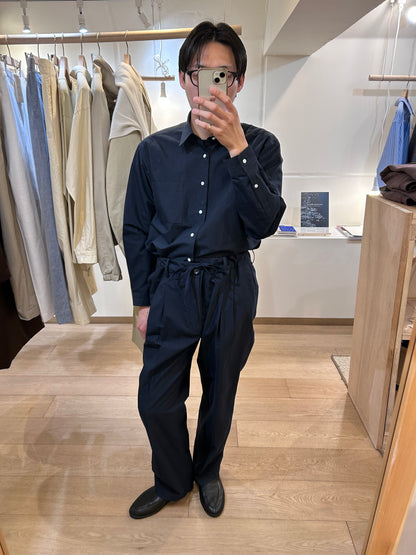 FUJI COTTON SILK BELTLESS PANTS