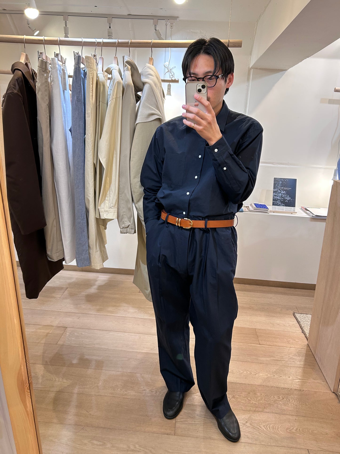 FUJI COTTON SILK BELTLESS PANTS