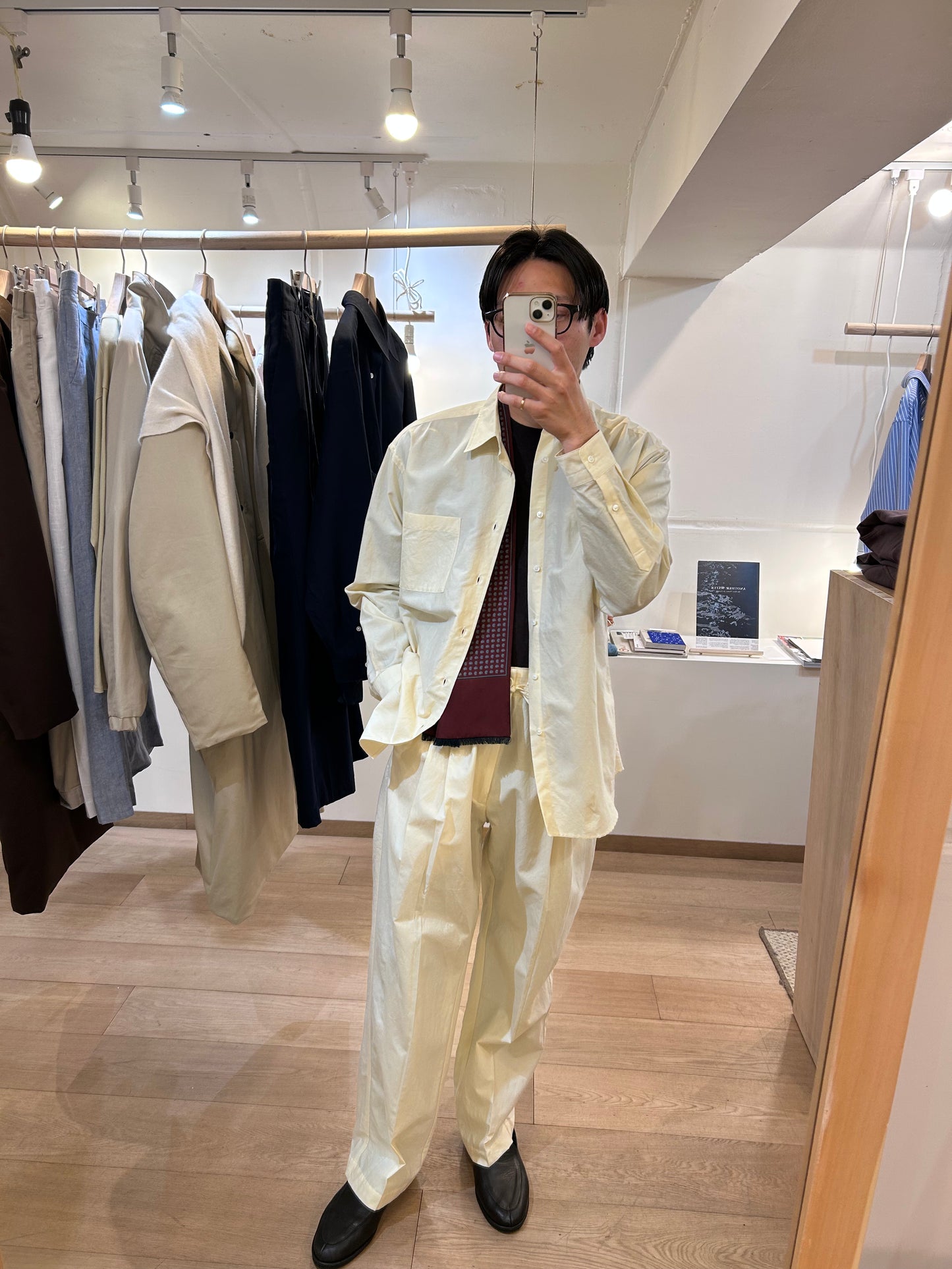 FUJI COTTON SILK BELTLESS PANTS