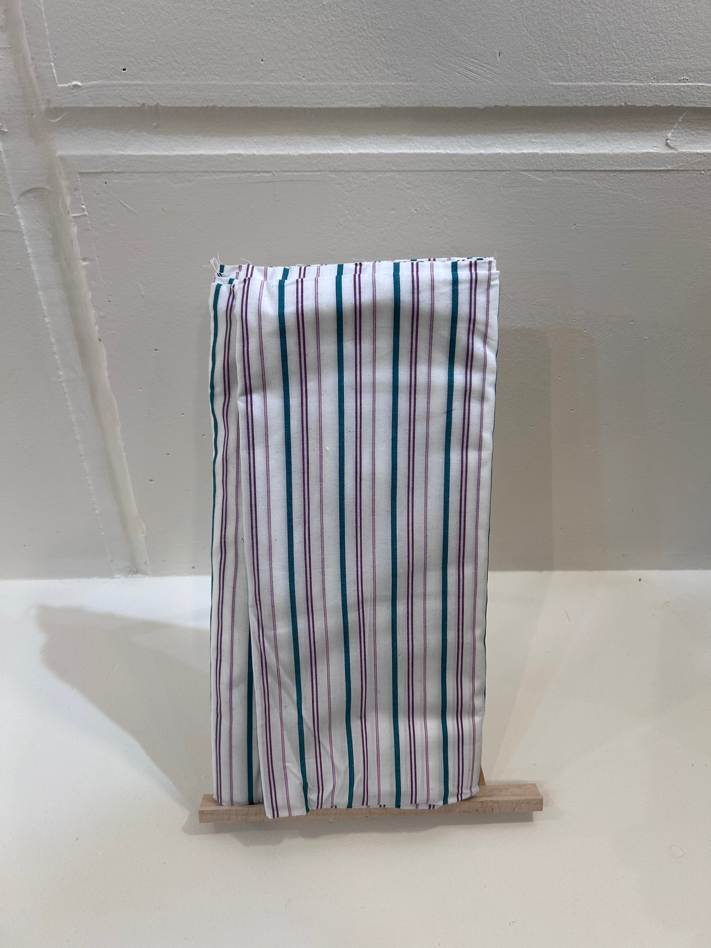 Deadstock Pink / Green / White Stripe Fabric