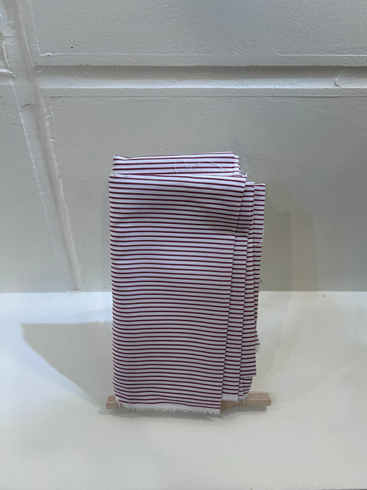 Deadstock Red and White Stripe Fabric