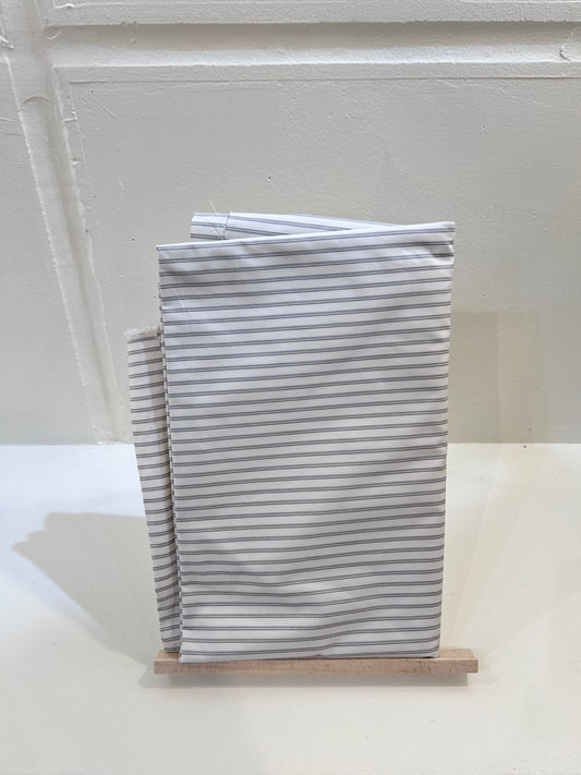 Deadstock Grey Pinstripe Fabric