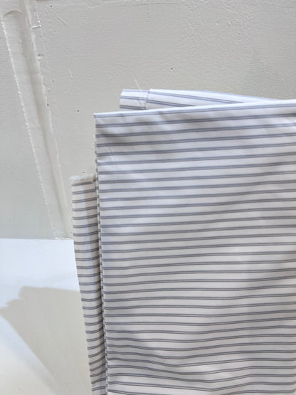 Deadstock Grey Pinstripe Fabric