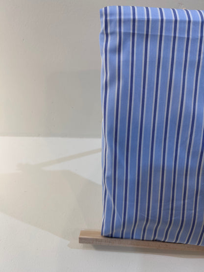 Blue Base Navy / White Stripe Fabric