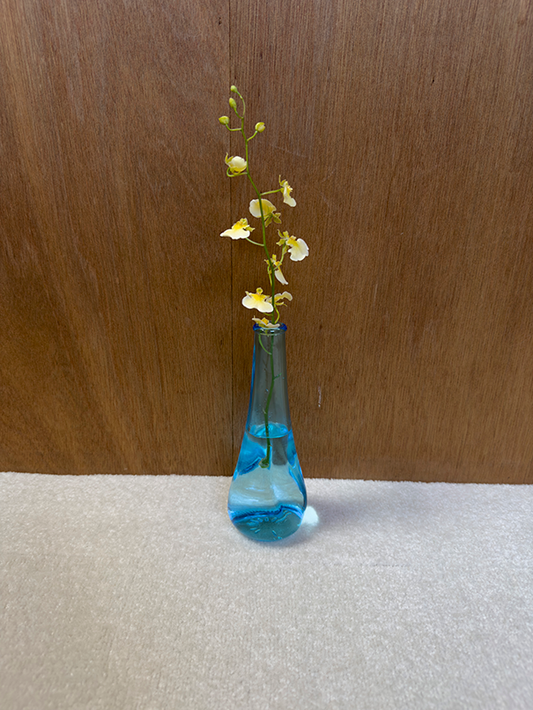 blue bottle flower vase