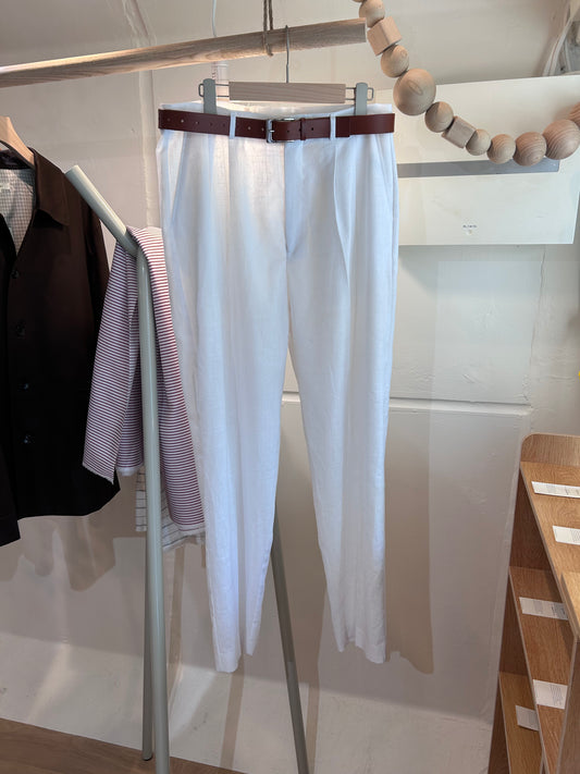 White linen slacks