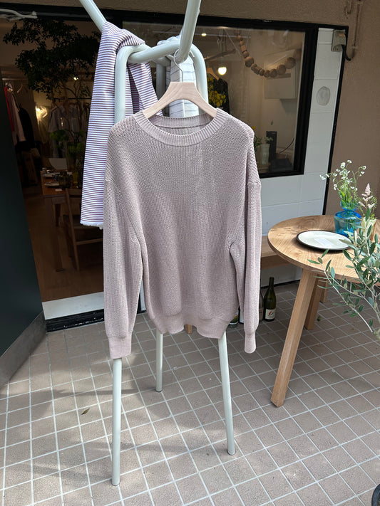 FUJI COTTON STANDARD KNIT (pink beige)
