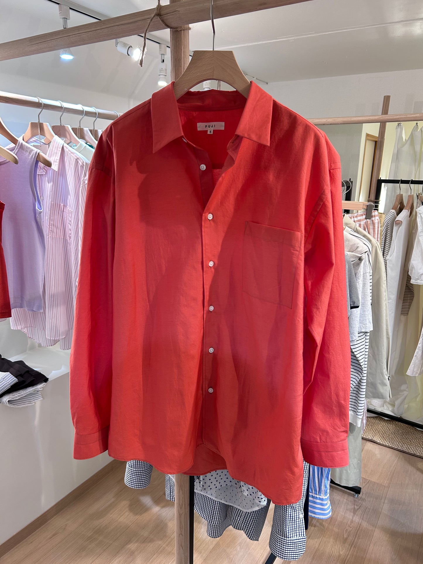 FUJI SILK COTTON STANDARD SHIRT(orange)