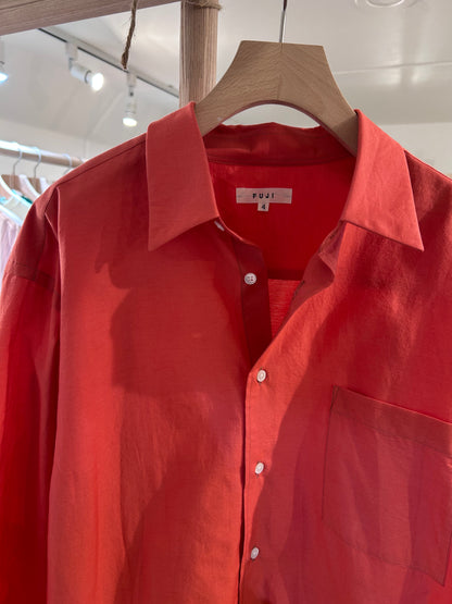 FUJI SILK COTTON STANDARD SHIRT(orange)