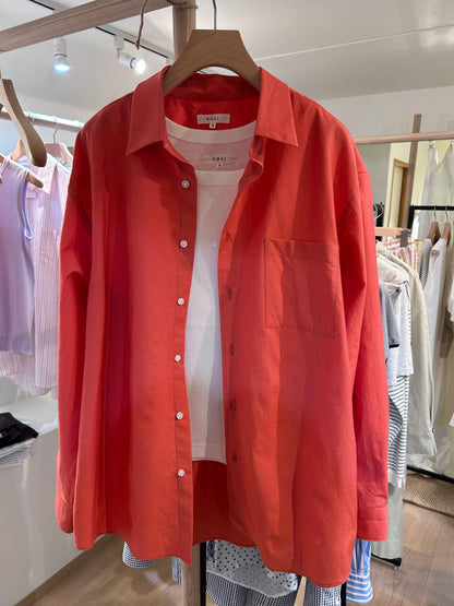 FUJI SILK COTTON STANDARD SHIRT(orange)