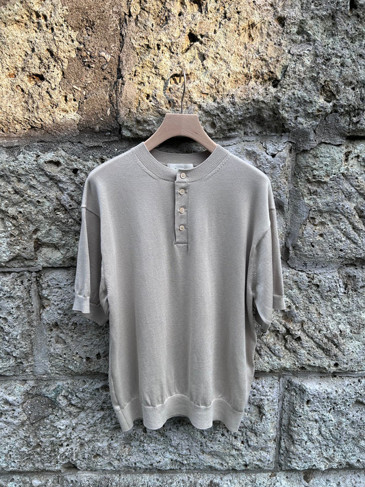 Ernie Palo Henry Neck S/S Knit -Beige-