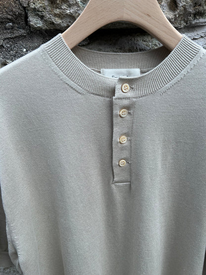 Ernie Palo Henry Neck S/S Knit -Beige-