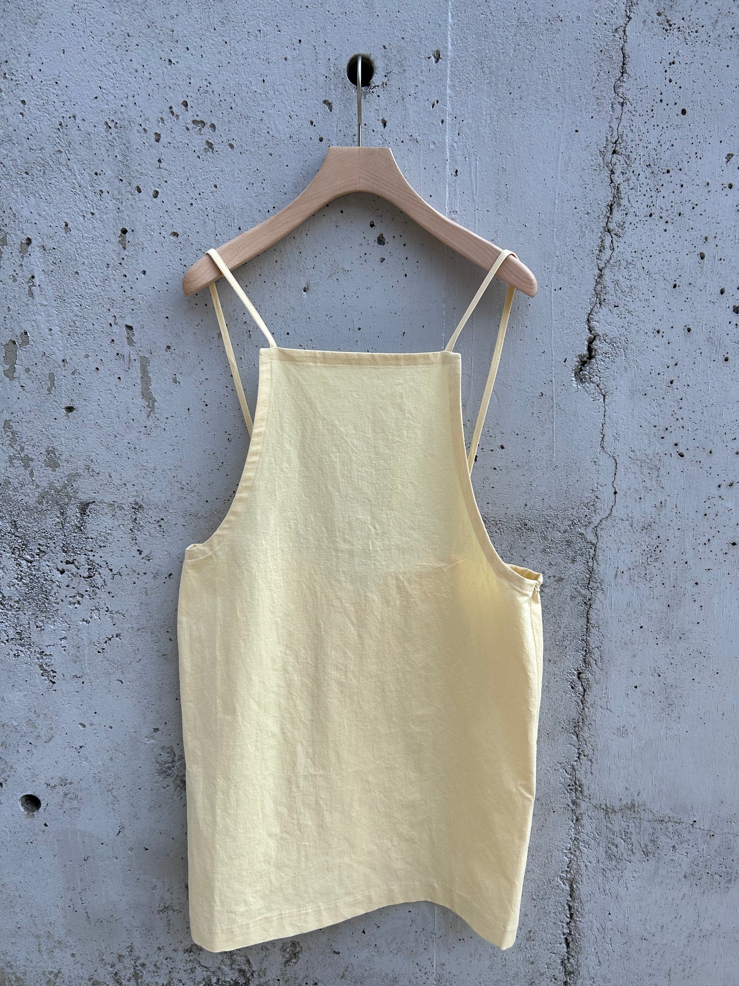 FUJI COTTON LINEN ONEPIECE -Yellow-