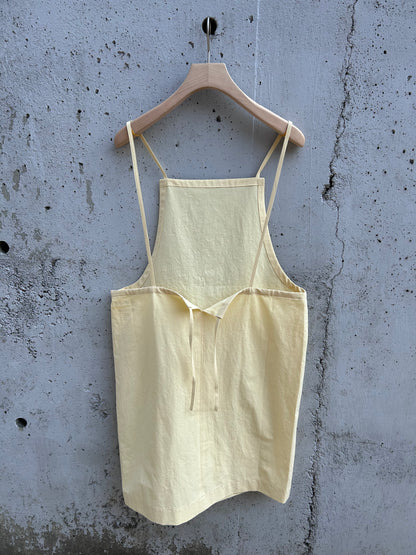 FUJI COTTON LINEN ONEPIECE -Yellow-