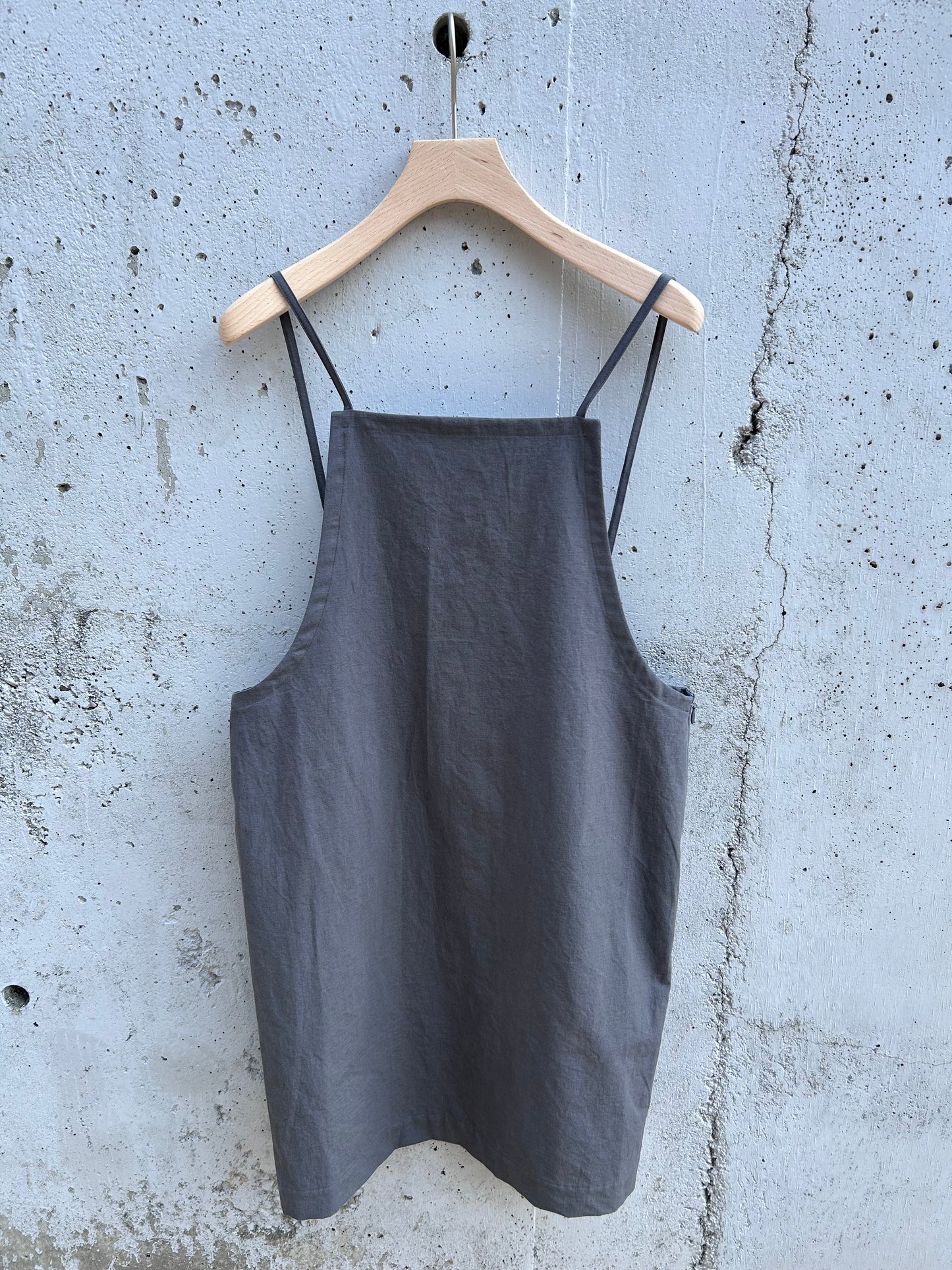 FUJI COTTON LINEN ONEPIECE -Gray-