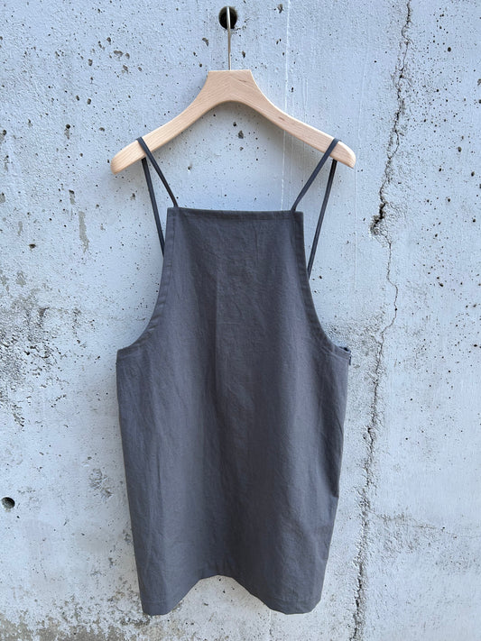FUJI COTTON LINEN ONEPIECE -Gray-