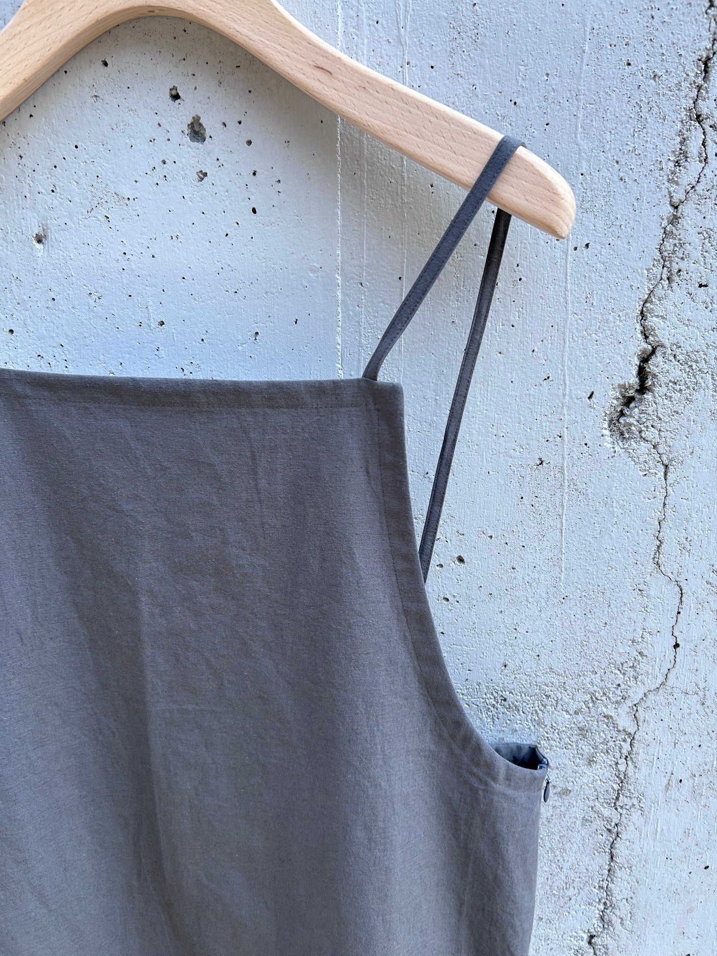 FUJI COTTON LINEN ONEPIECE -Gray-