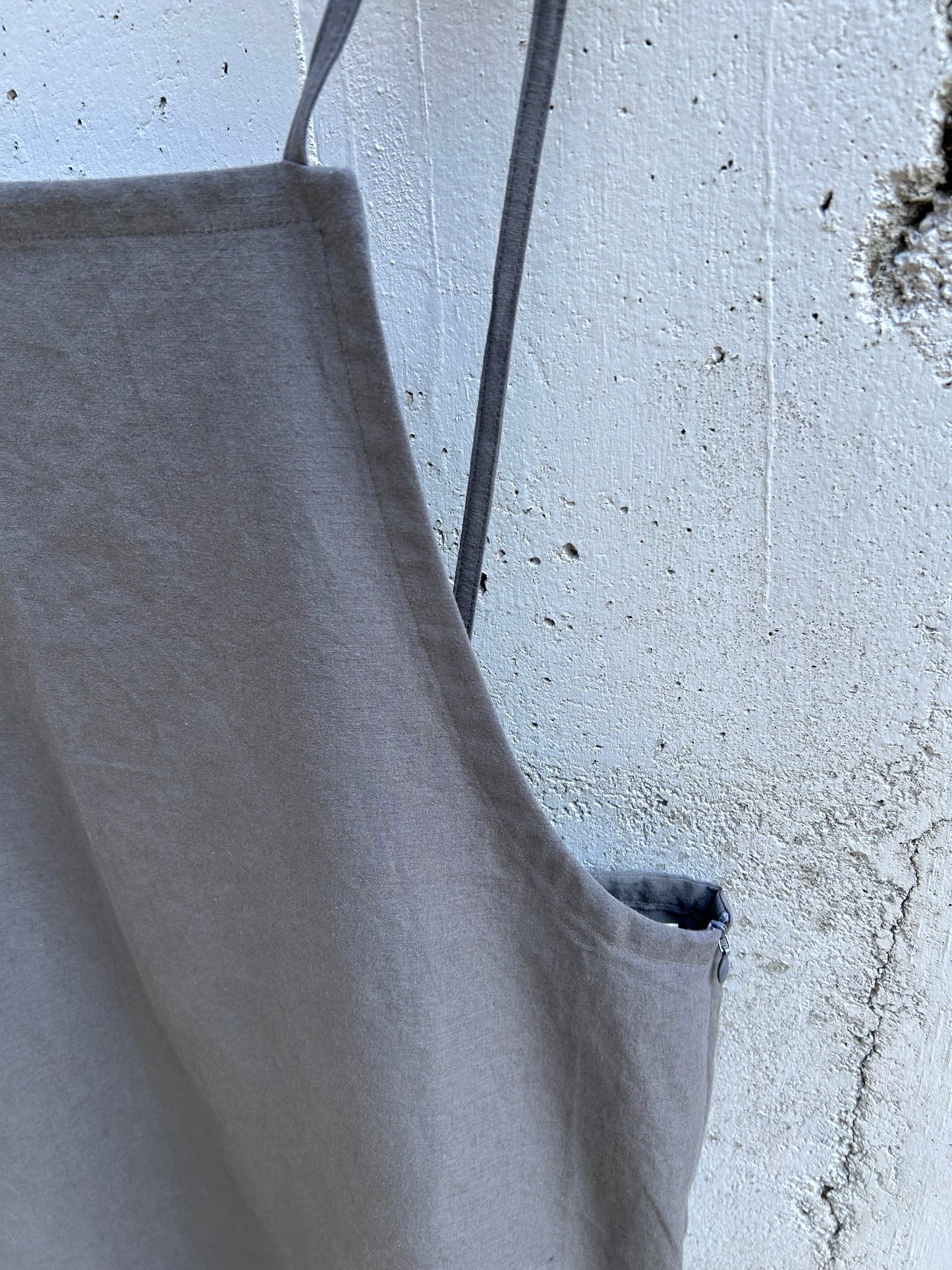 FUJI COTTON LINEN ONEPIECE -Gray-