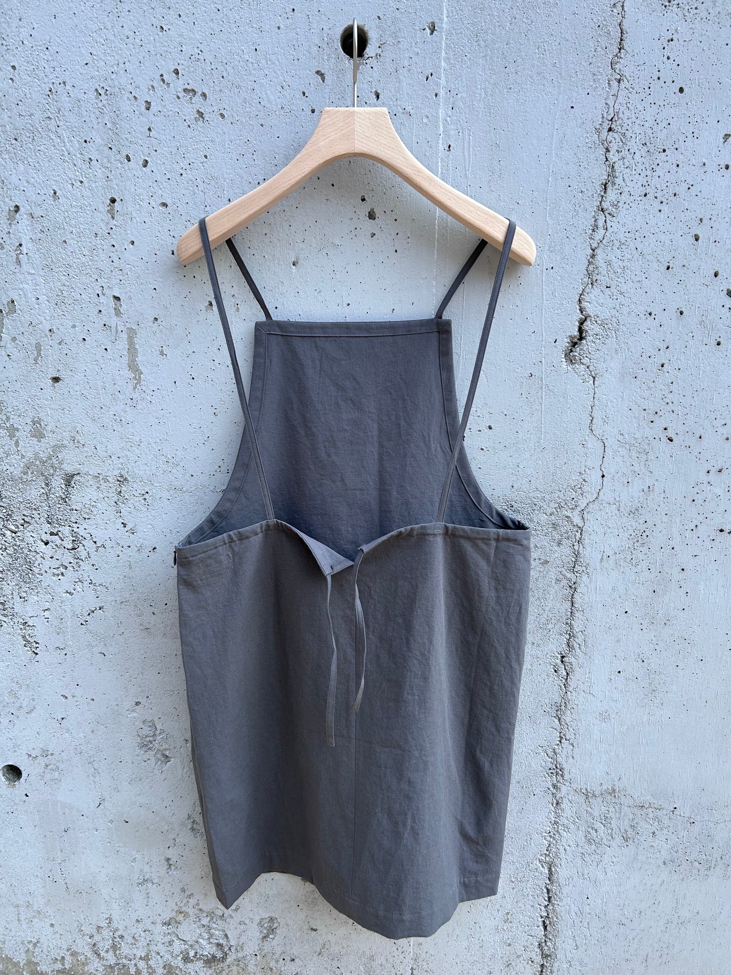 FUJI COTTON LINEN ONEPIECE -Gray-
