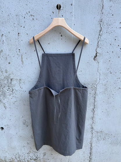 FUJI COTTON LINEN ONEPIECE -Gray-