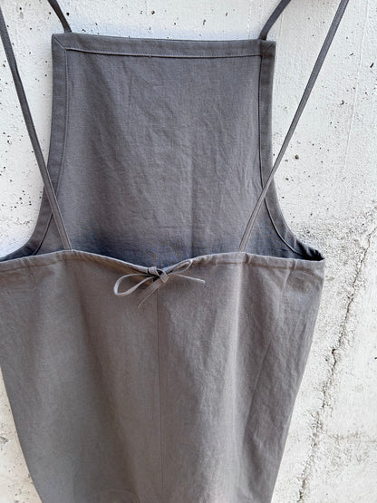 FUJI COTTON LINEN ONEPIECE -Gray-