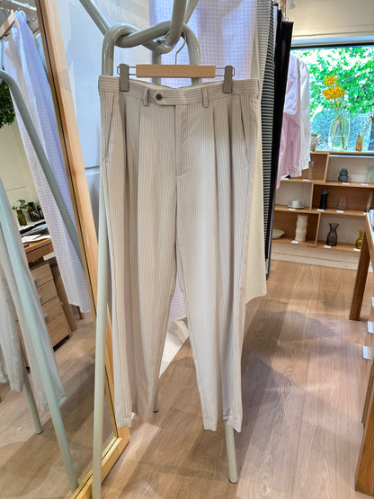 Blue pinstripe slacks