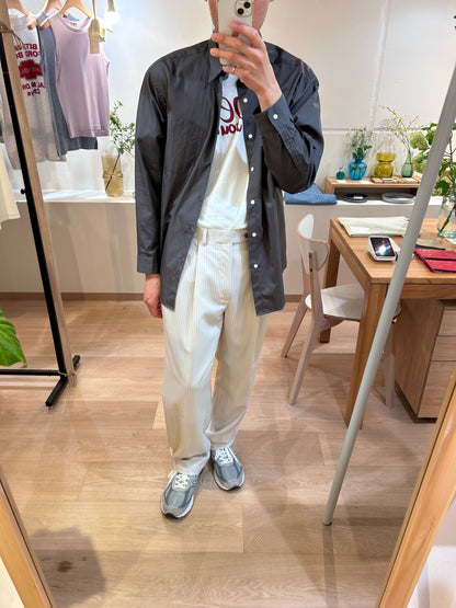 Blue pinstripe slacks