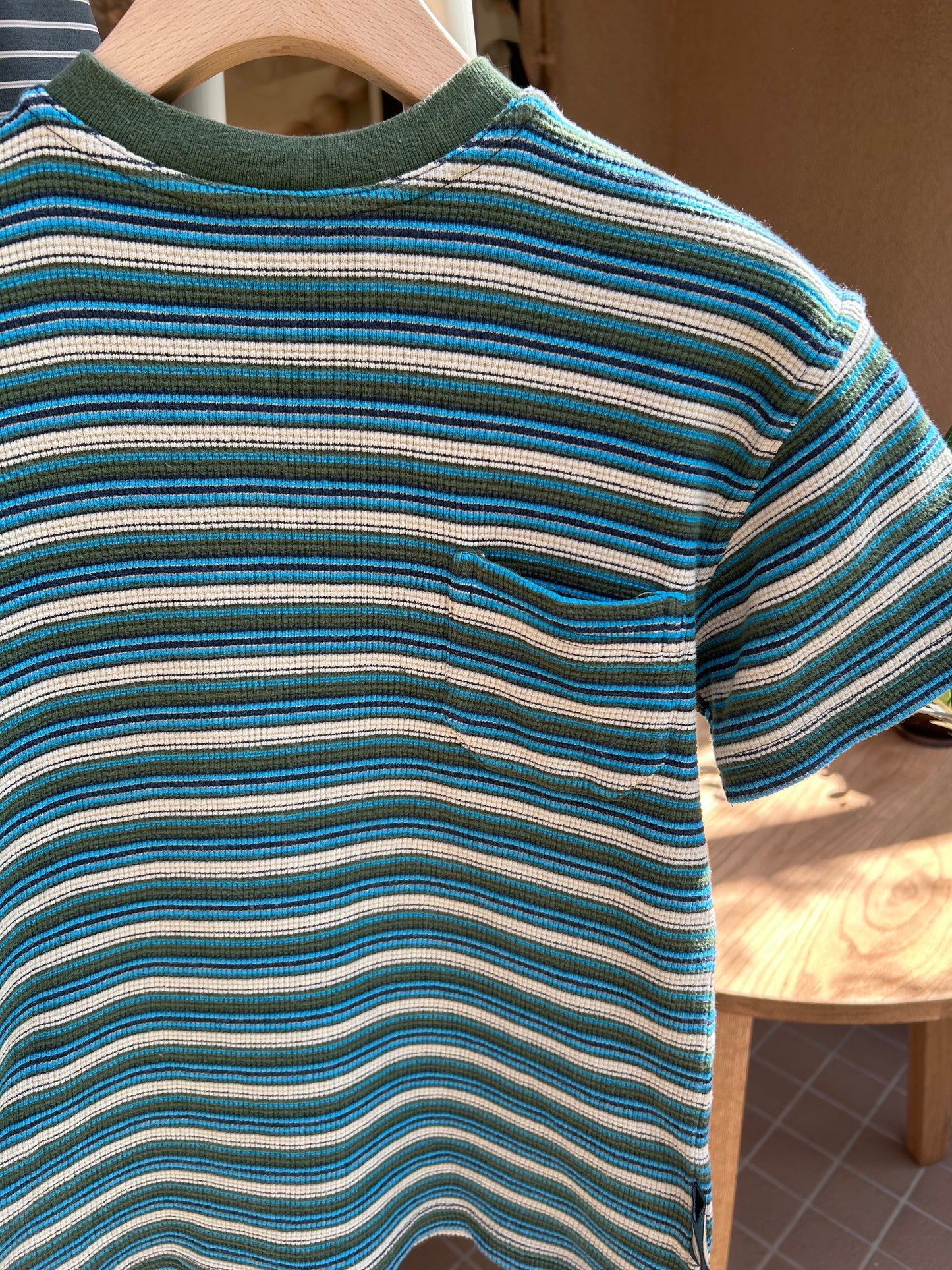 Green striped T-shirt