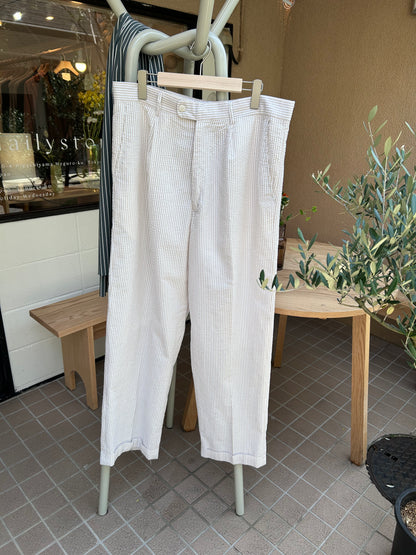 Beige striped slacks