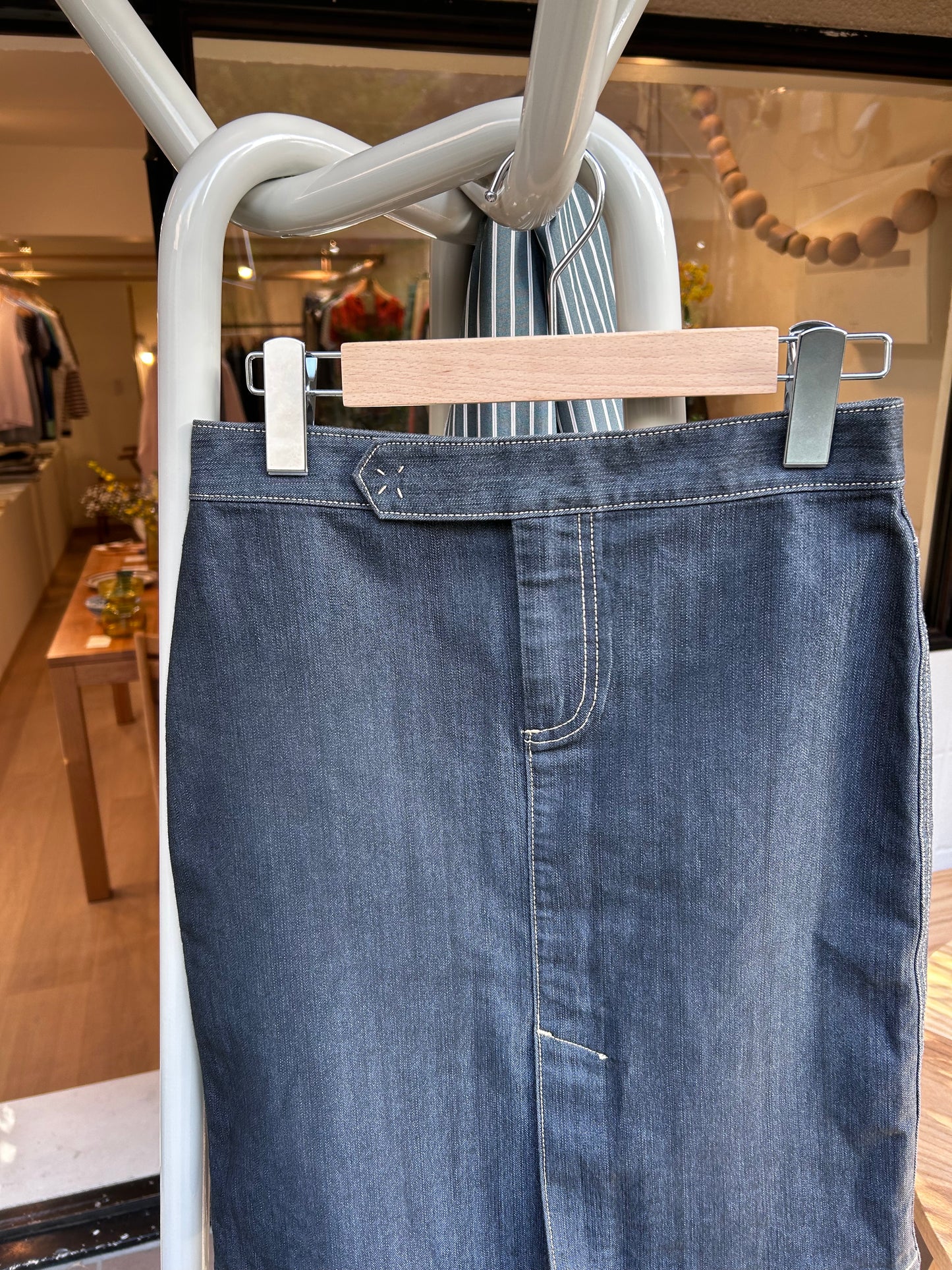 Denim mini skirt