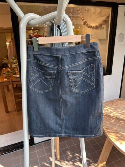 Denim mini skirt