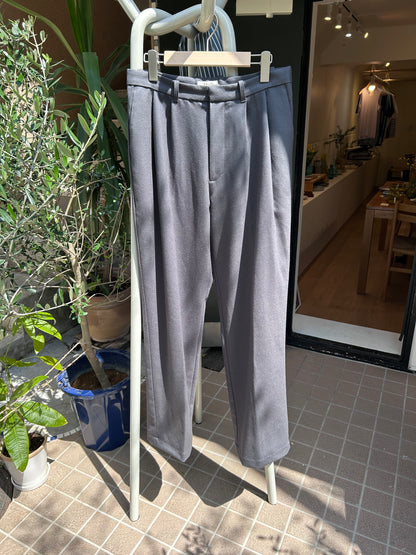 FUJI two tuck slacks(charcoal gray)