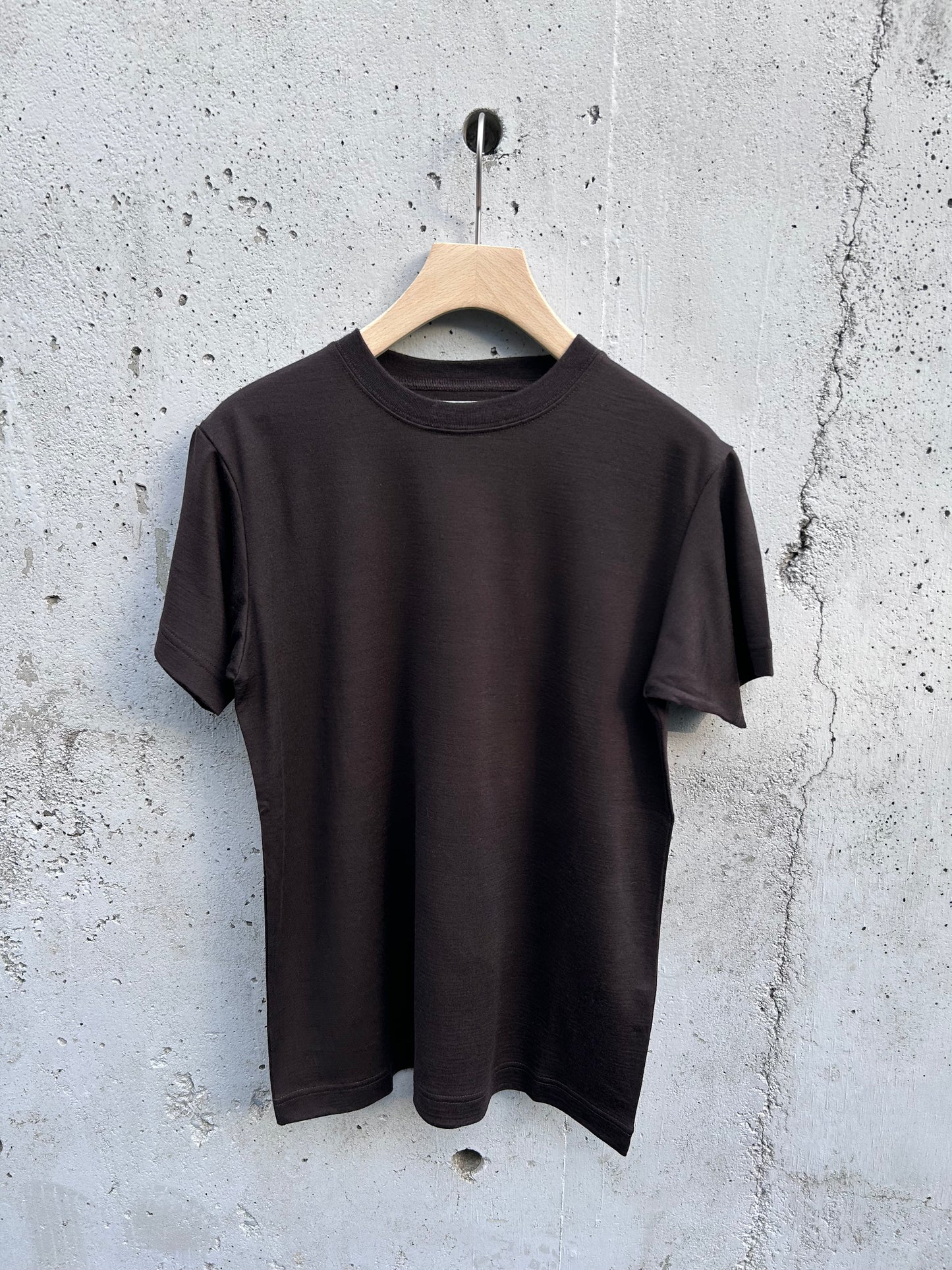 FUJI WOOL S/S T-SHIRT Women -Brown-