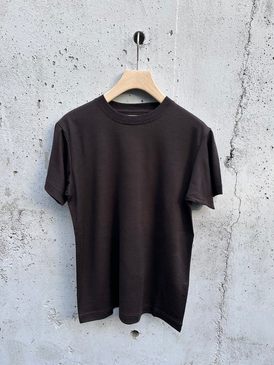 FUJI WOOL S/S T-SHIRT Women -Brown-