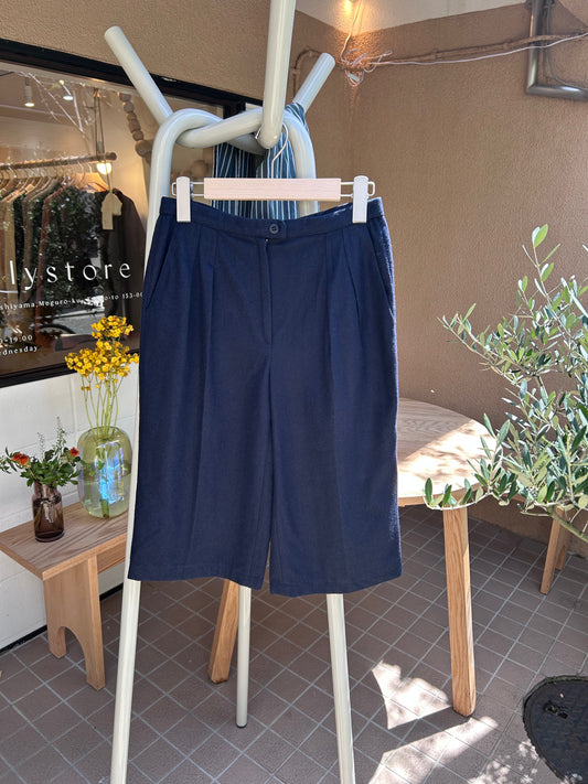 Navy wool shorts