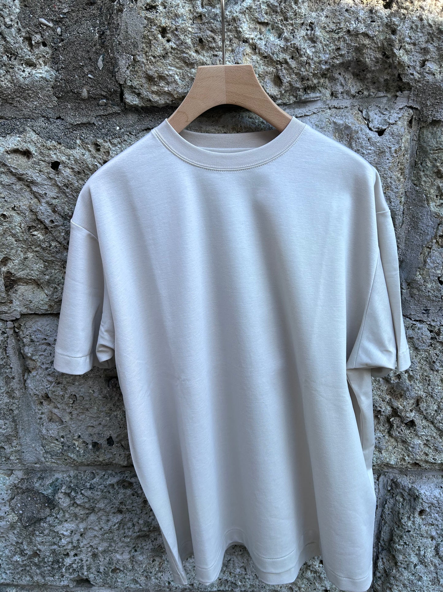 FUJI SUPIMA COTTON  S/S T-SHIRTS -Ivory-