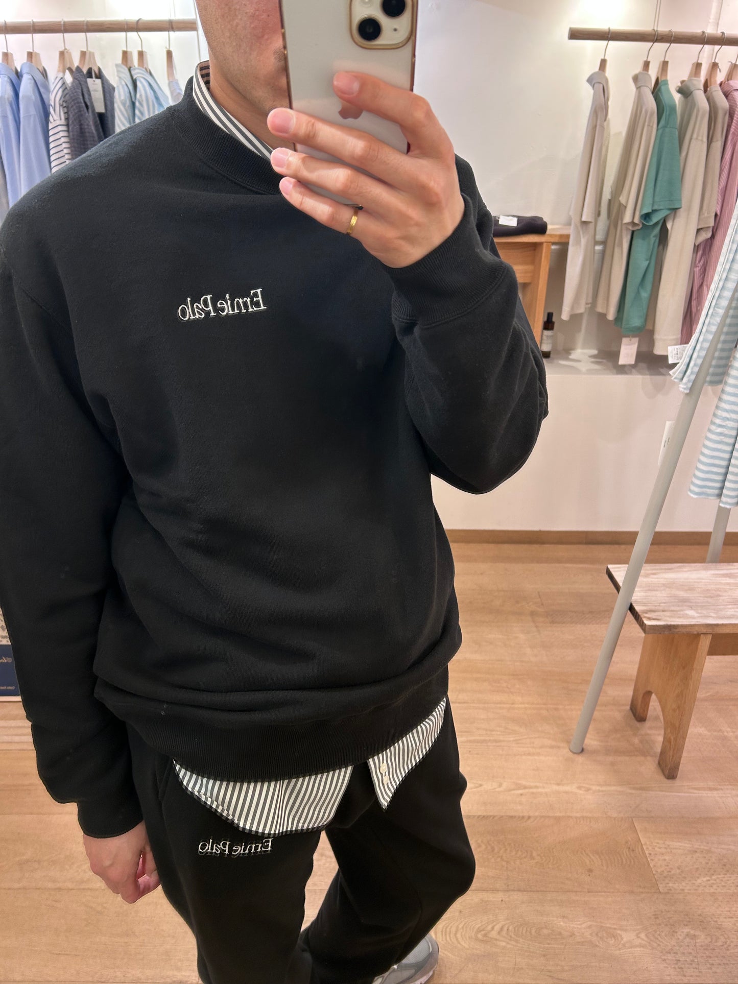 Ernie Palo Crew Neck Sweatshirt -Gray-