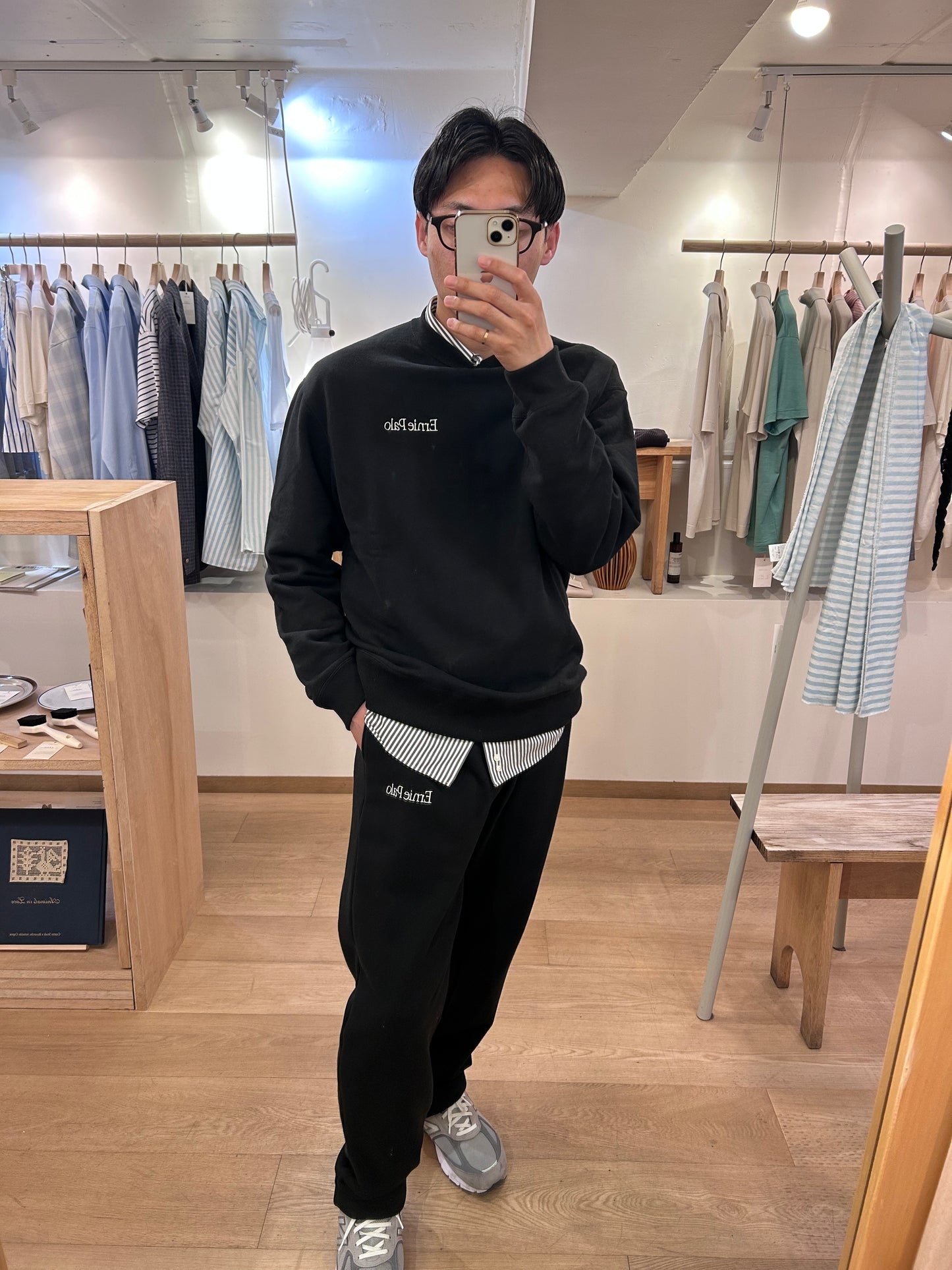 Ernie Palo Crew Neck Sweatshirt -Gray-
