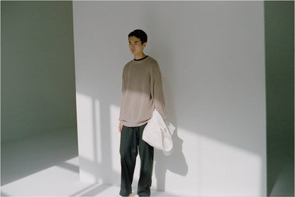 FUJI WOOL SILK TWO TUCK SLACKS