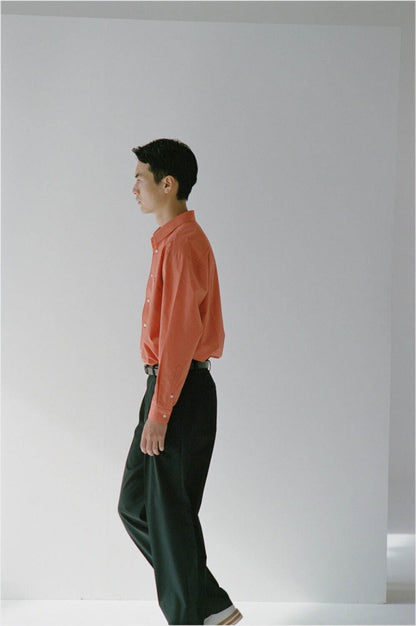FUJI WOOL SILK TWO TUCK SLACKS